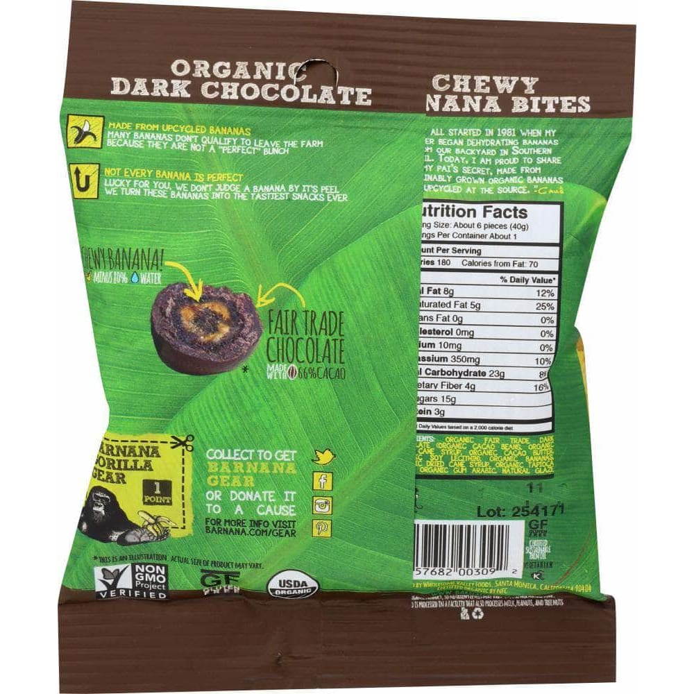 Barnana Barnana Organic Chocolate Chewy Banana Bites, 1.4 oz