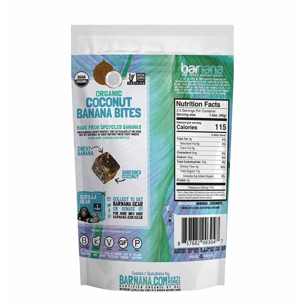 Barnana Barnana Organic Coconut Chewy Banana Bites, 3.5 oz