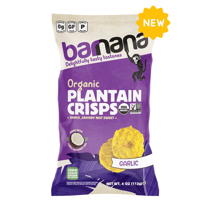 BARNANA BARNANA Plantain Org Crisp Garlic, 4 oz