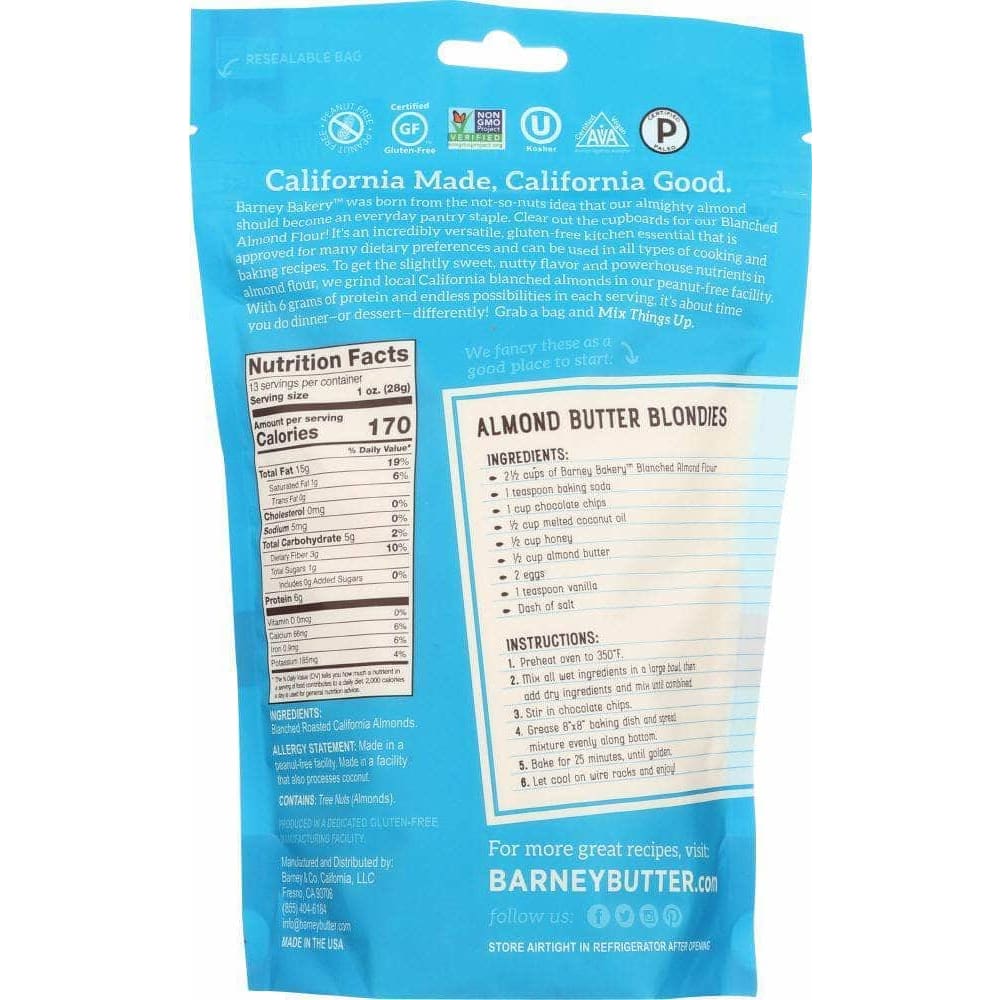 Barney Butter Barney Bakery Blanched Almond Flour 13 Oz