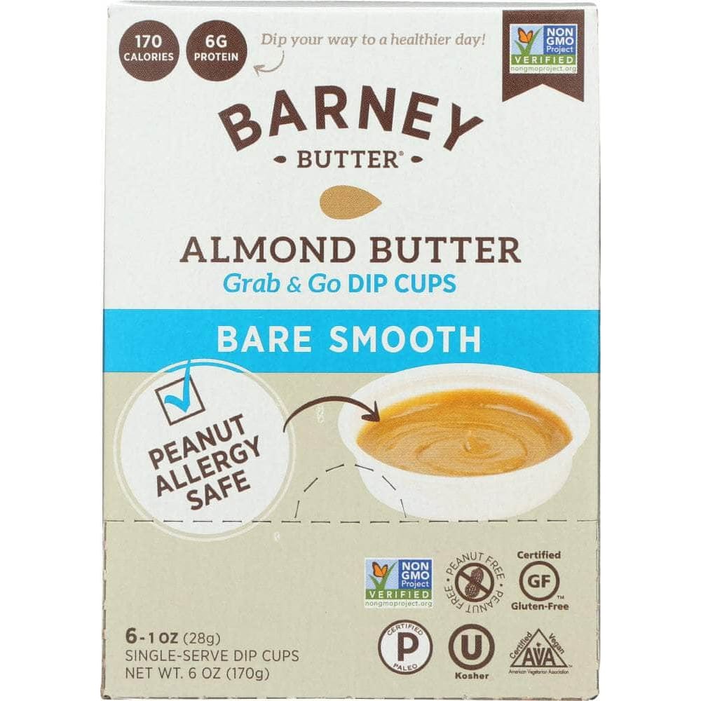 Barney Butter Barney Butter Almond Butter Bare Smooth Dip Cups 6 Pack 6 Oz