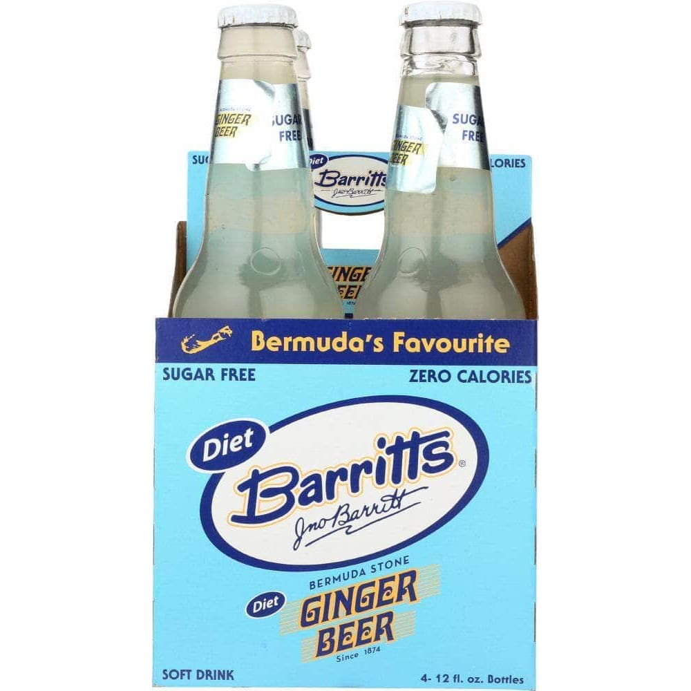 Barritts Barritt's Diet Ginger Beer 4x12 Oz Bottle, 48 oz