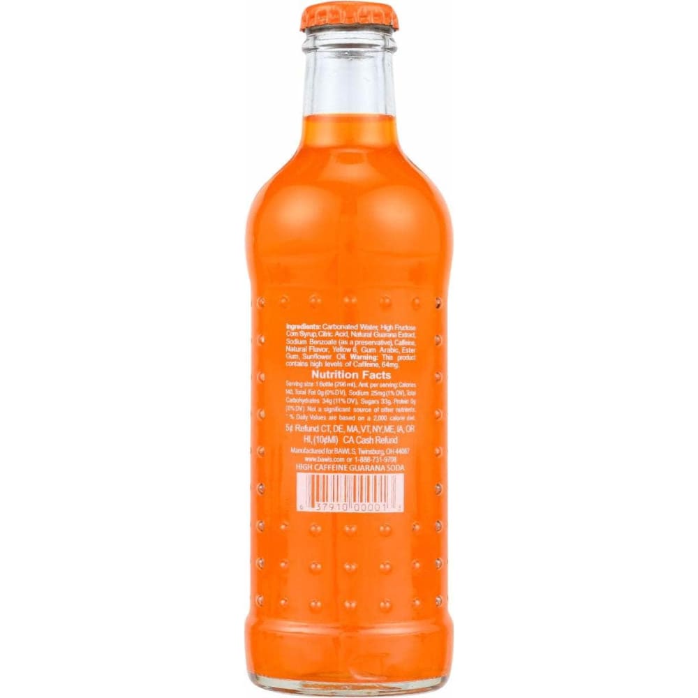 BAWLS GUARANA Grocery > Beverages > Sodas BAWLS GUARANA Mandarin Orange Soda, 10 oz