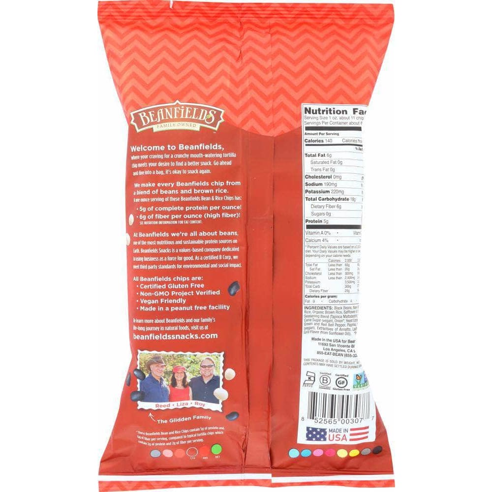 Beanfields Beanfields Bean & Rice Chips Nacho, 6 oz