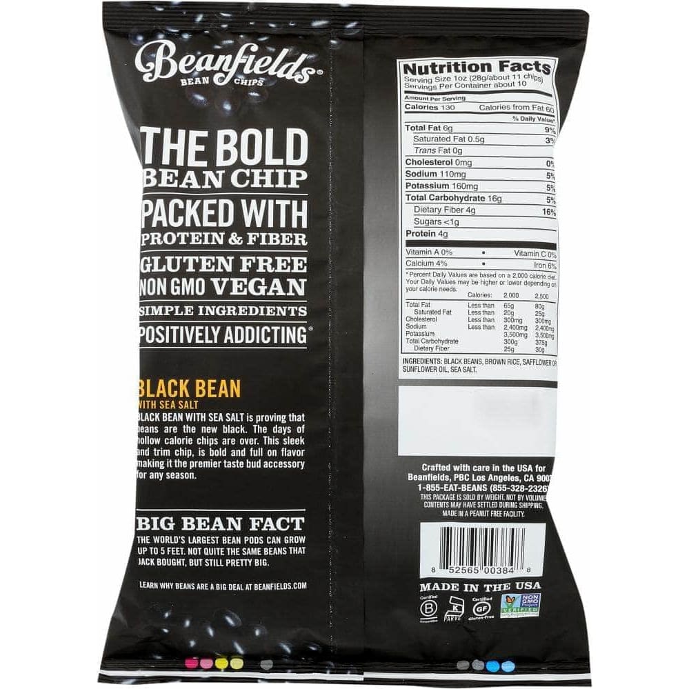 Beanfields Beanfields Black Bean with Sea Salt Chips, 10 oz