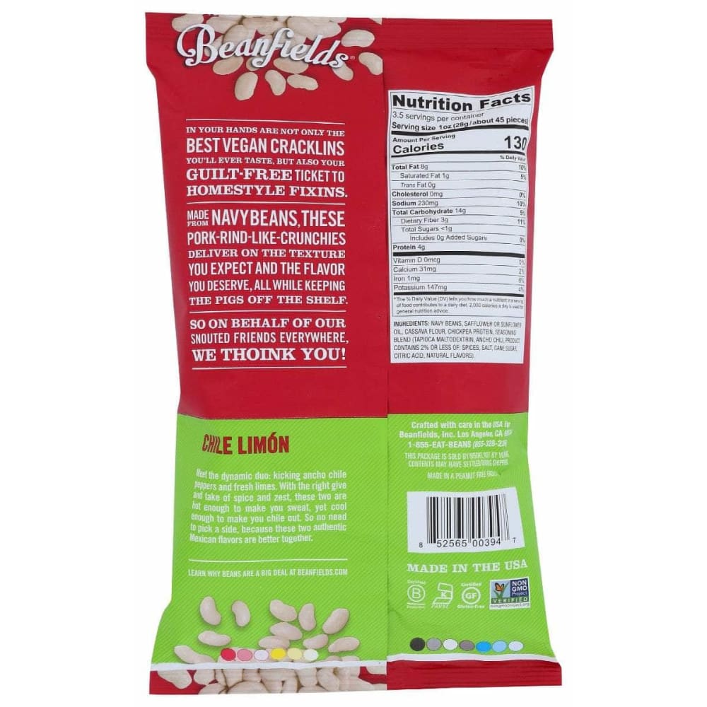 BEANFIELDS Beanfields Cracklins Chile & Lime, 3.5 Oz