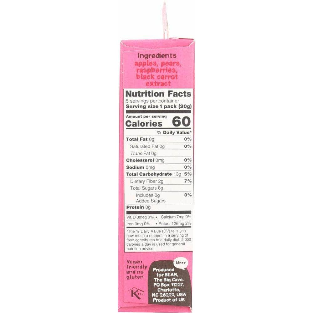 Bear Bear Yoyo Raspberry Fruit Rolls 3.5 Oz