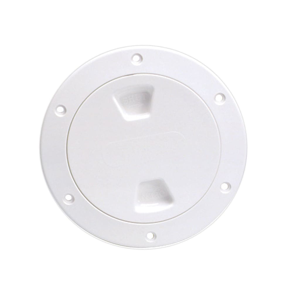 Beckson 4 Smooth Center Screw-Out Deck Plate - White - Marine Hardware | Deck Plates - Beckson Marine