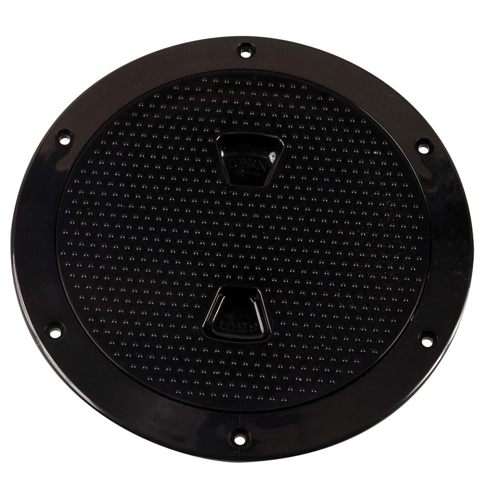 Beckson 6 Non-Skid Screw-Out Deck Plate - Black - Marine Hardware | Deck Plates - Beckson Marine