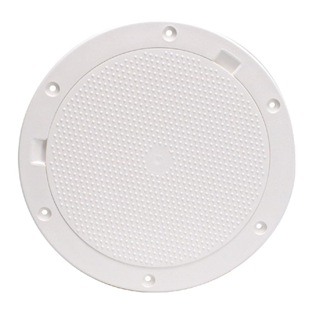 Beckson 8 Non-Skid Pry-Out Deck Plate - White - Marine Hardware | Deck Plates - Beckson Marine