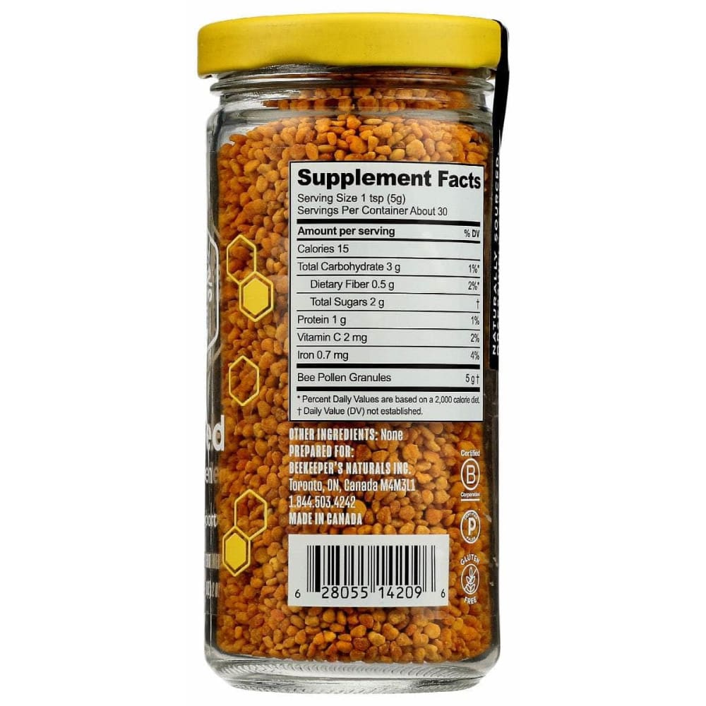 BEEKEEPERS Beekeepers B Fueled Bee Pollen, 150 Gm