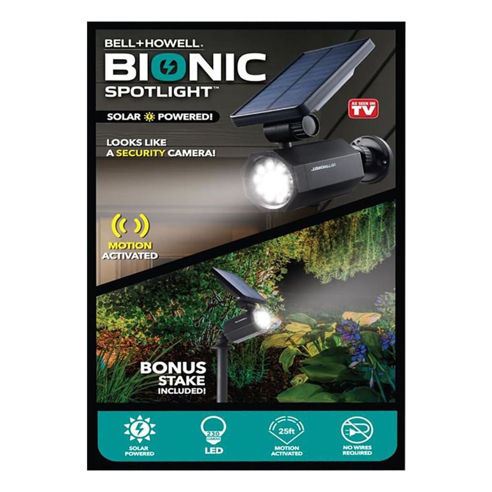 Bell+Howell Bionic Spotlight- Solar Security Light - Bell+Howell