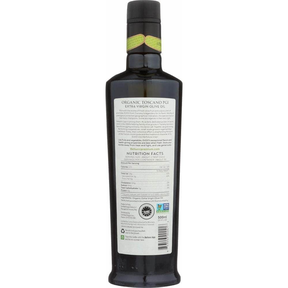 Bellucci Premium Bellucci Premium Toscano PGI Extra Virgin Olive Oil Organic, 500 ml