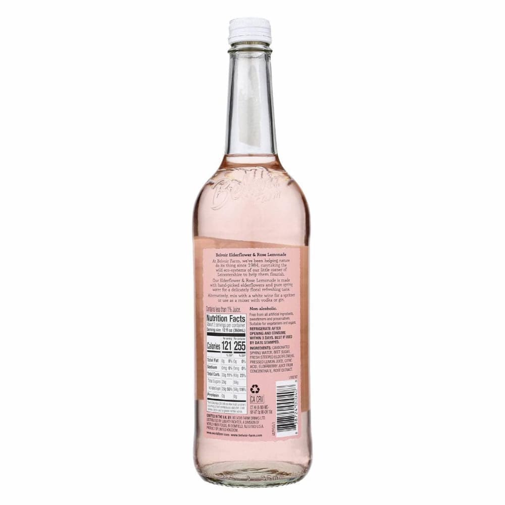 BELVOIR Grocery > Beverages > Sodas BELVOIR: Elderflower & Rose Lemonade, 25.4 fo