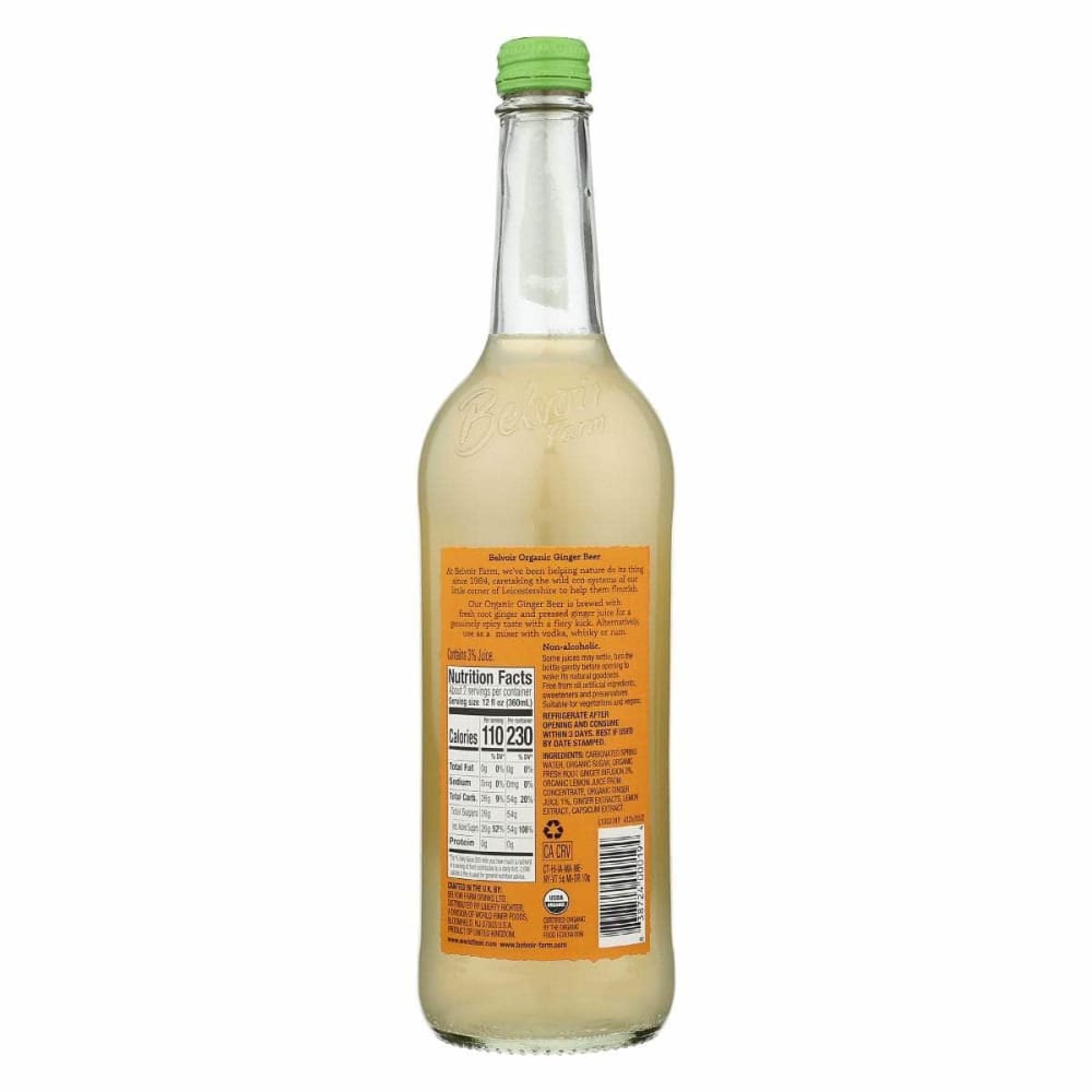 BELVOIR Grocery > Beverages > Sodas BELVOIR: Organic Ginger Beer, 25.4 fo