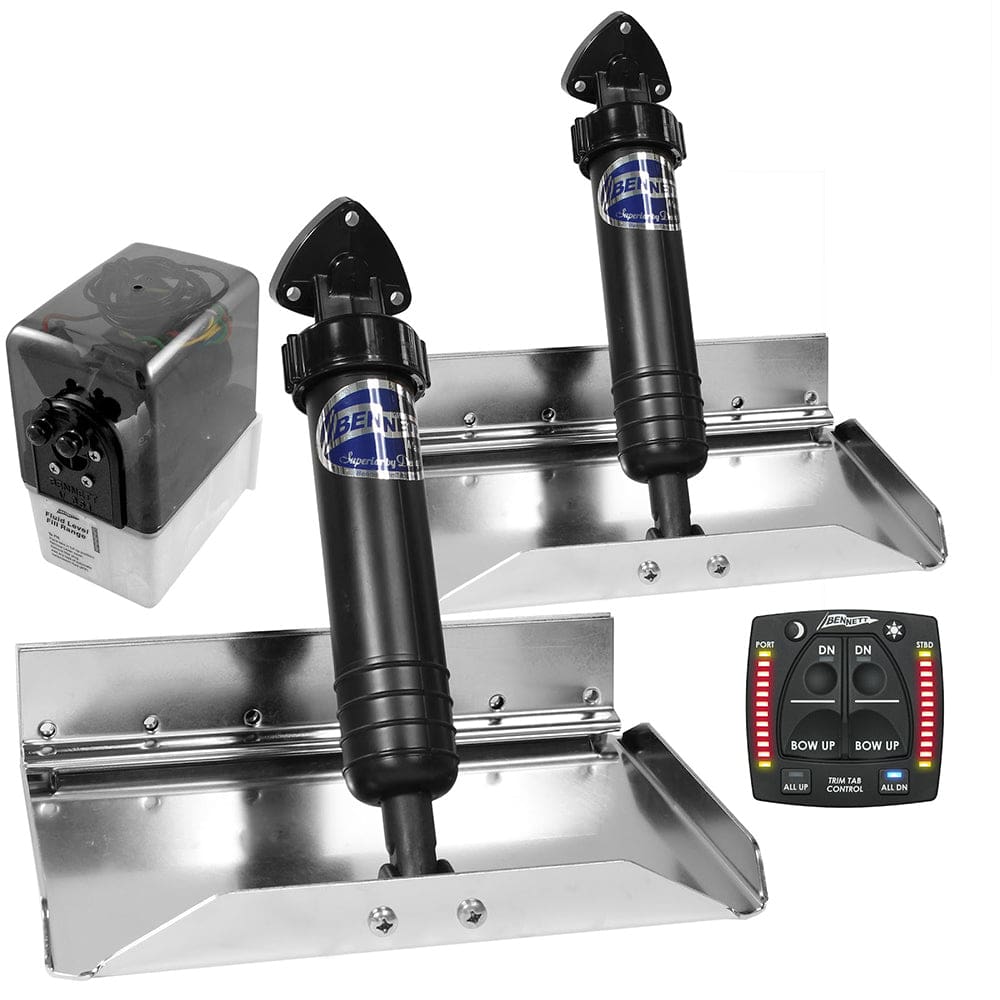 Bennett Marine 12x9 Sport Tab System w/ One Box Indication - Boat Outfitting | Trim Tabs - Bennett Marine