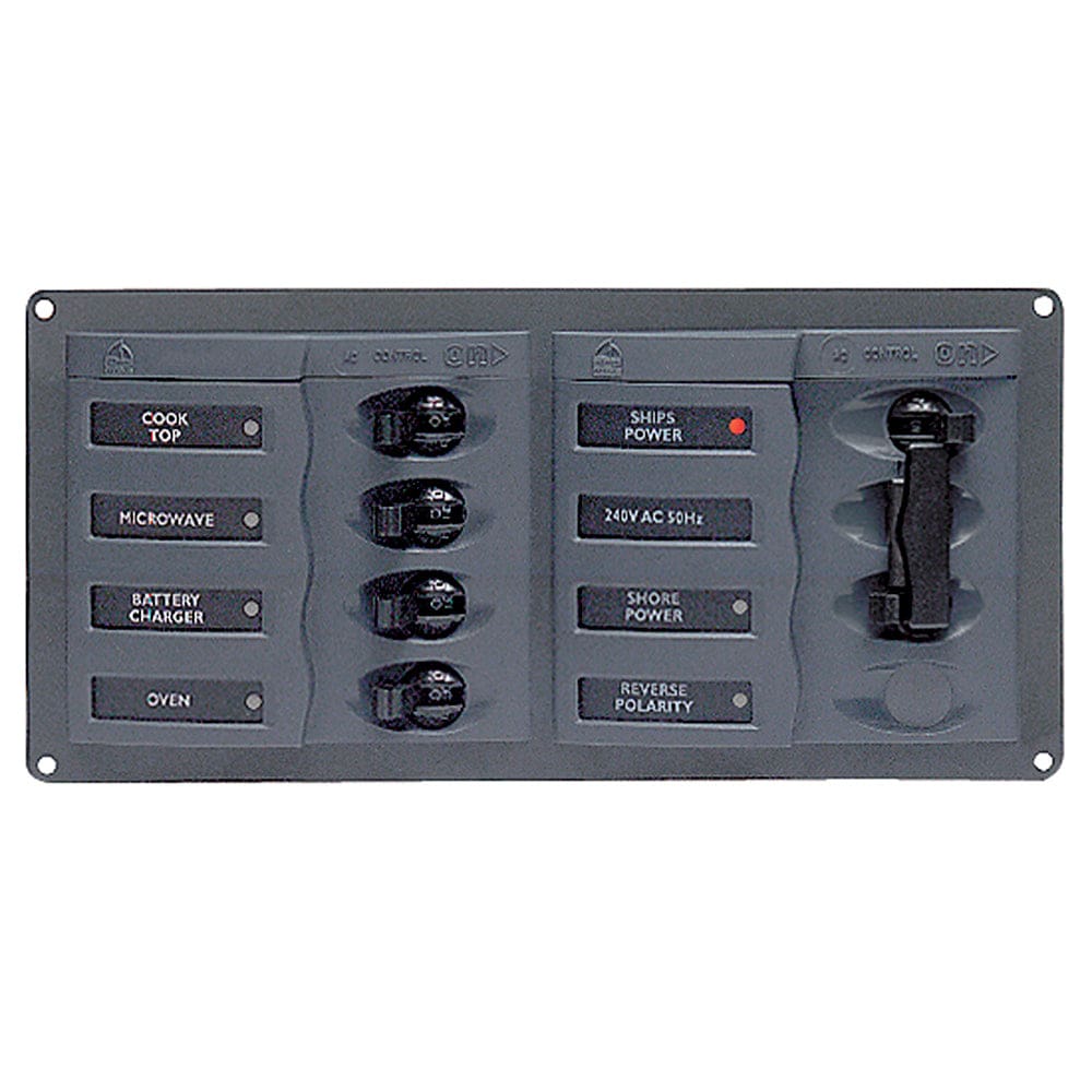 BEP AC Circuit Breaker Panel w/ o Meters 4 Way Panel 2 Mains - 110V - Electrical | Electrical Panels - BEP Marine