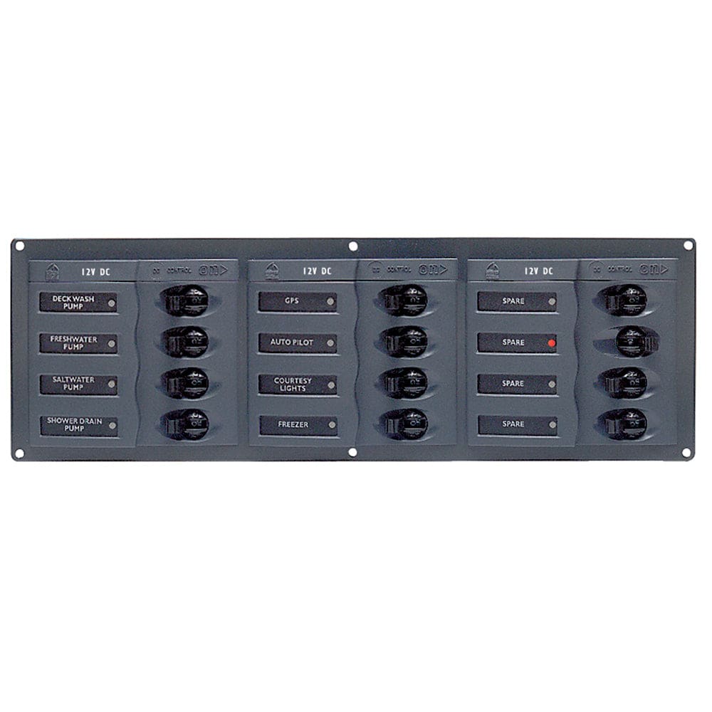 BEP DC Panel - 12-Way - No Meter - Horizontal - Electrical | Electrical Panels - BEP Marine