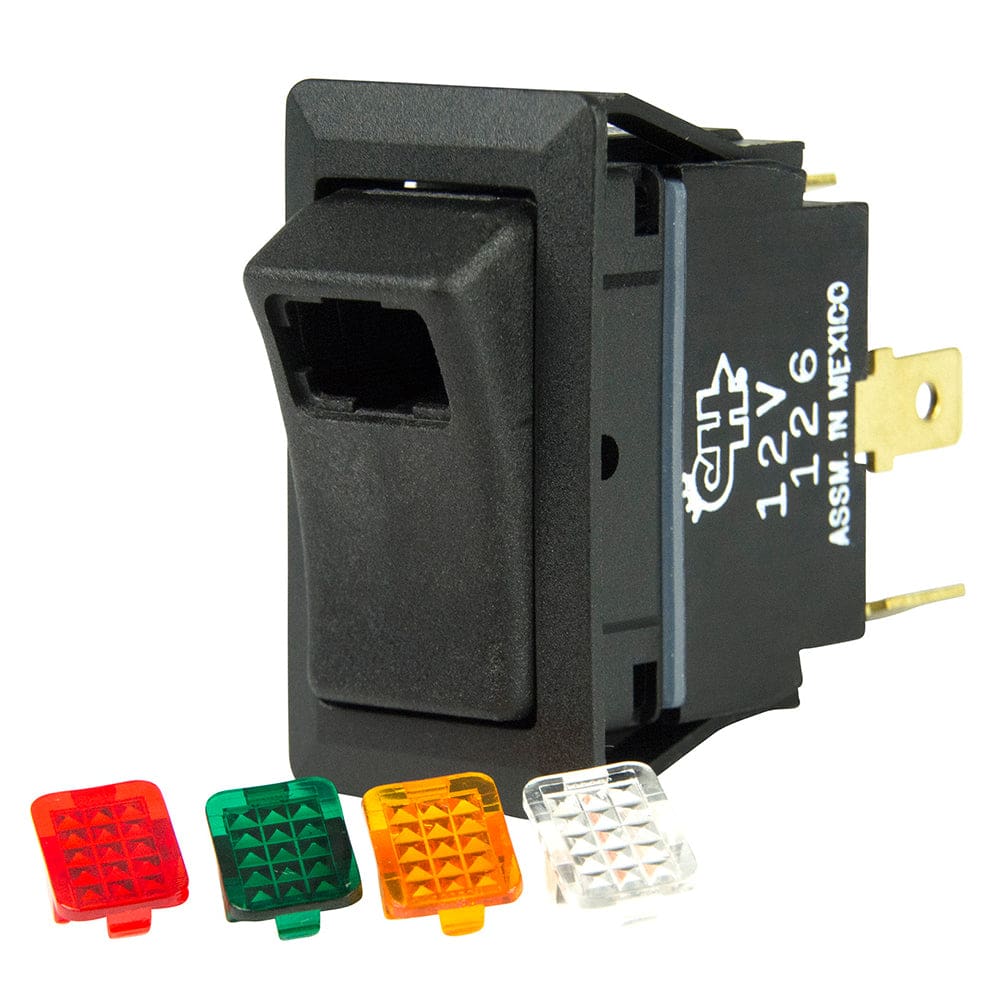 BEP SPST Rocker Switch - 1-LED w/ 4-Colored Covers - 12V/ 24V - ON/ OFF - Electrical | Switches & Accessories - BEP Marine