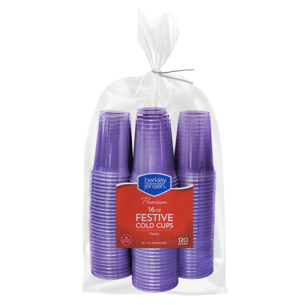 Berkley Jensen 16-Oz. Plastic Cold Cups 120 ct. - Purple - Berkley Jensen