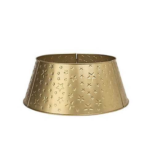 Berkley Jensen 22 Metal Tree Collar - Gold with Stars - Home/Seasonal/Holiday/Holiday Decor/Christmas Tree Decor/ - Berkley Jensen