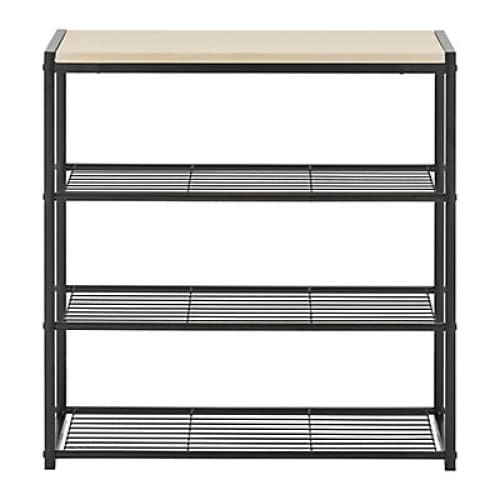 Berkley Jensen 4-Tier Metal Shoe Rack - Black - Home/Home/Big Home Savings/Storage & Organization Savings/ - Berkley Jensen