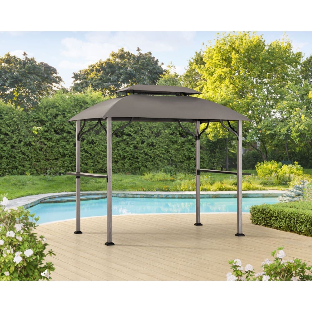 Berkley Jensen Berkley Jensen 8’ x 5’ Paxton Steel Framed Grill Gazebo Gray - Home/Patio & Outdoor Living/Arbors Pergolas & Gazebos/Gazebos/