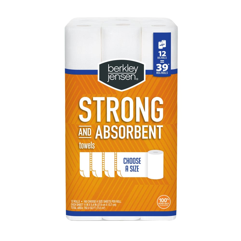 Berkley Jensen Choose-a-Size Paper Towel 12 ct. - Home/Grocery Household & Pet/Cleaning & Household Goods/Cleaning Products/Paper Towels/ -