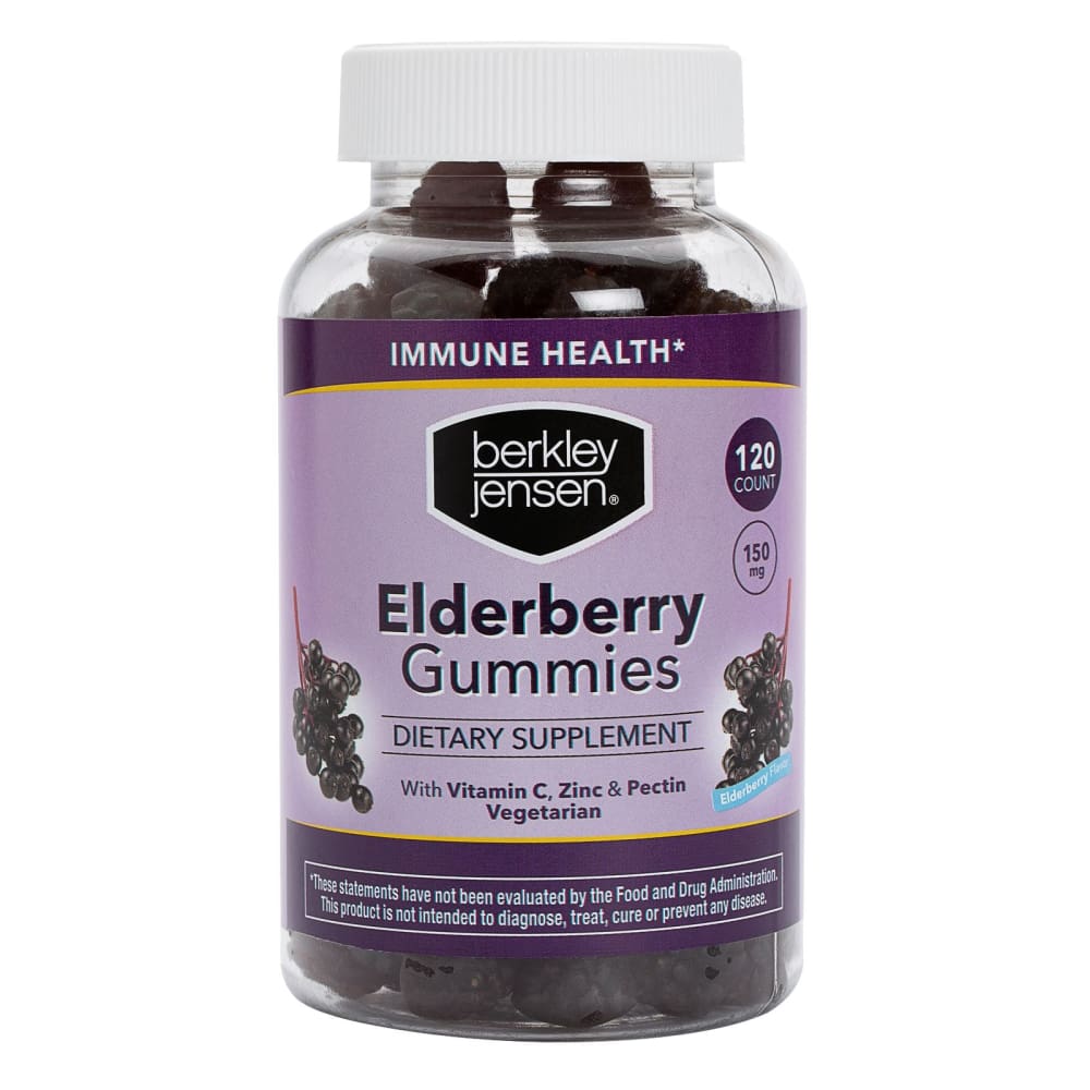 Berkley Jensen Elderberry Gummies with Vitmain C & Zinc 120 ct./150mg - Berkley Jensen