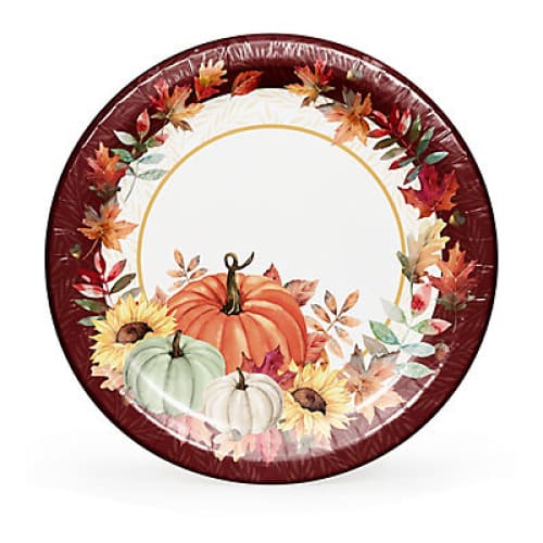 Berkley Jensen Fall Spectacular 10 Paper Plates 100 ct. - Home/Household Essentials/Paper & Plastic/Disposable Tableware/ - Berkley Jensen