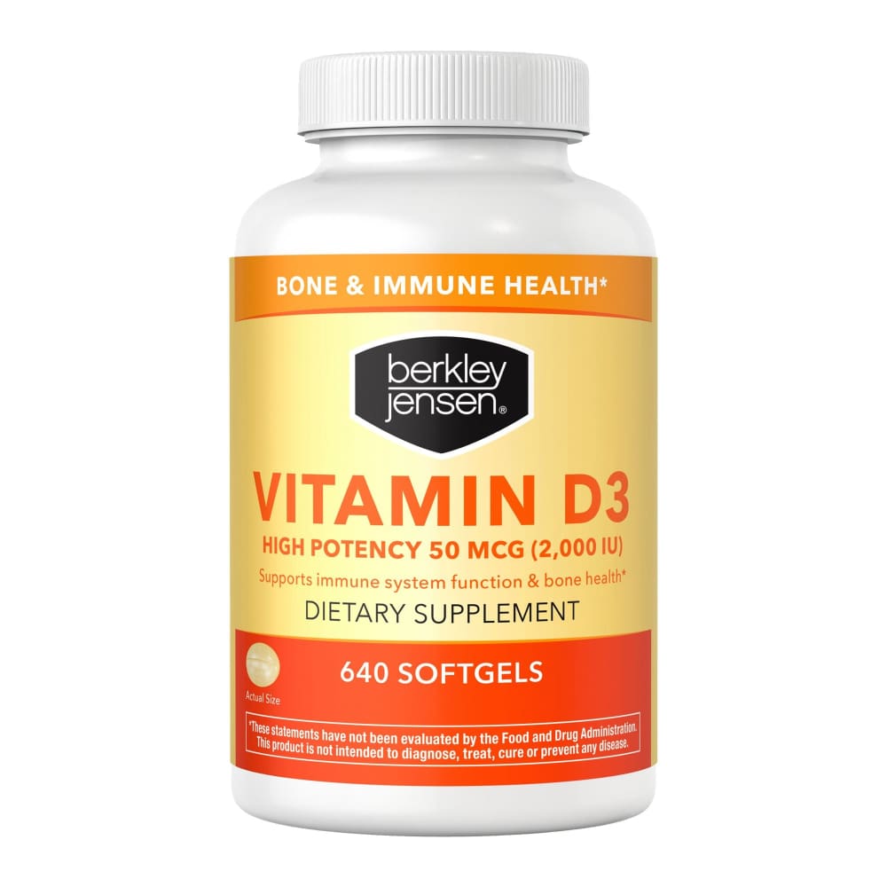 Berkley Jensen High-Potency 2,000 IU Vitamin D3 Supplement 640 ct. - Berkley Jensen