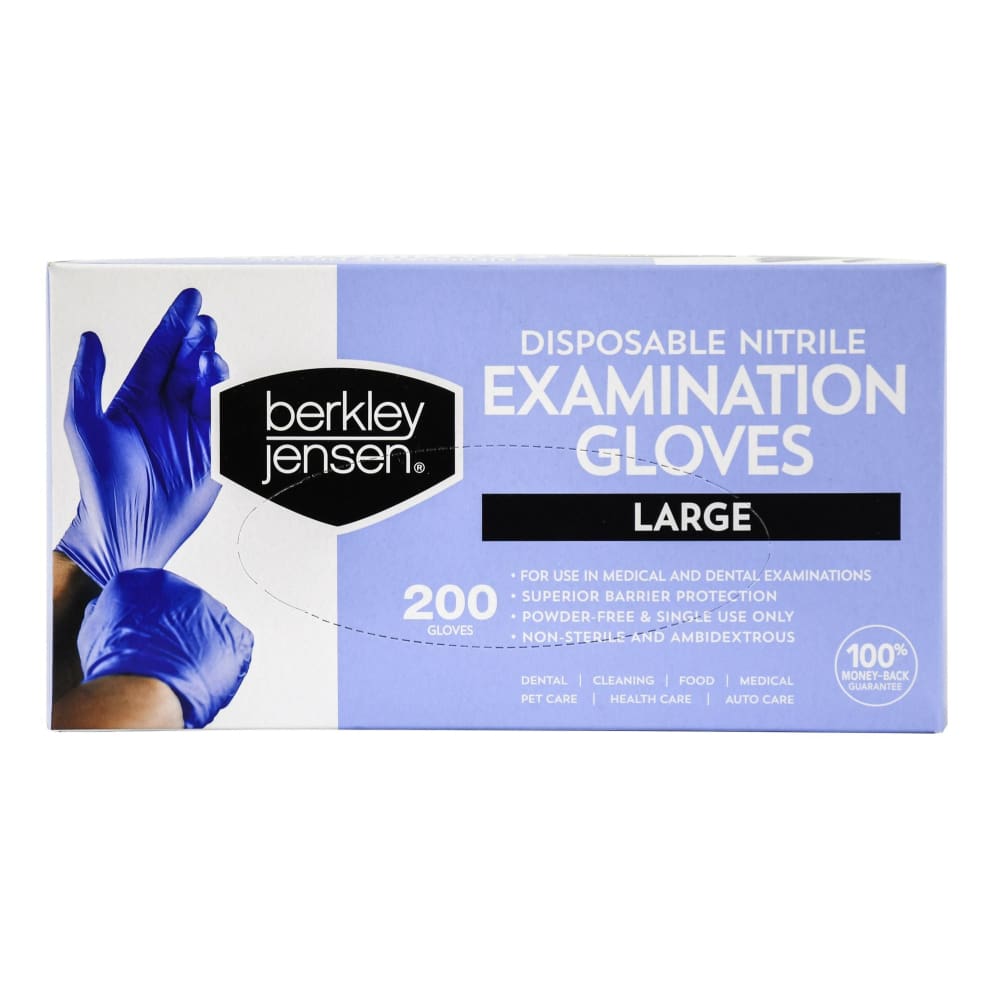 Berkley Jensen Large Disposable Nitrile Gloves 200 ct. - Indigo - Berkley Jensen