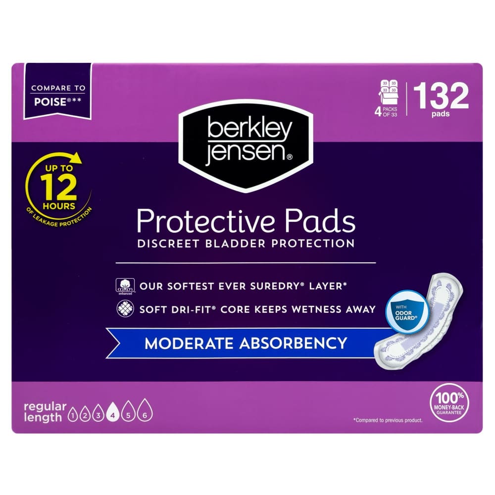 Berkley Jensen Berkley Jensen Moderate Bladder Control Pad 132 ct. - Home/Health & Beauty/Personal Care/Incontinence/ - Berkley Jensen