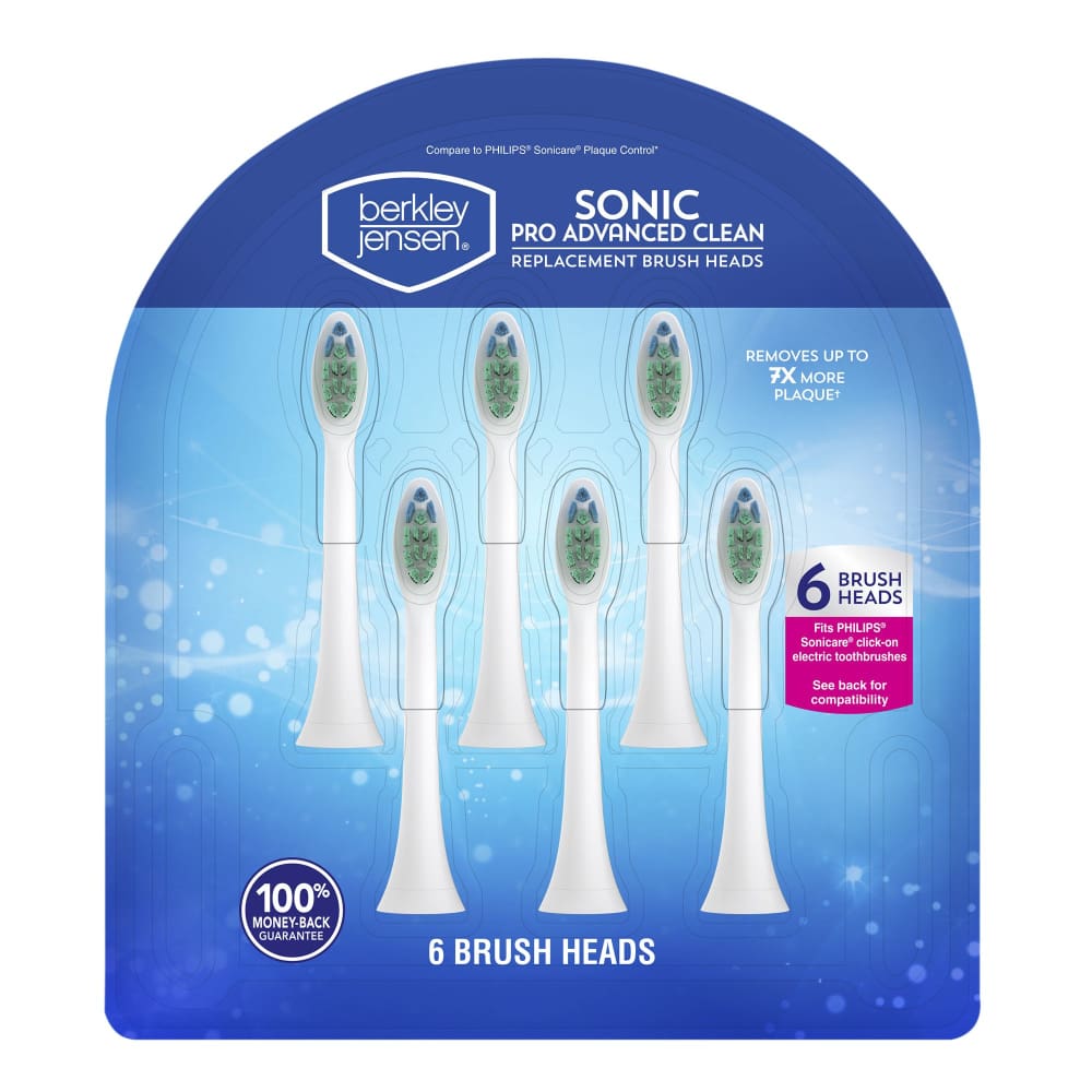 Berkley Jensen Sonic Pro Advanced Clean Replacement Brush Heads 6 pk. - Berkley Jensen