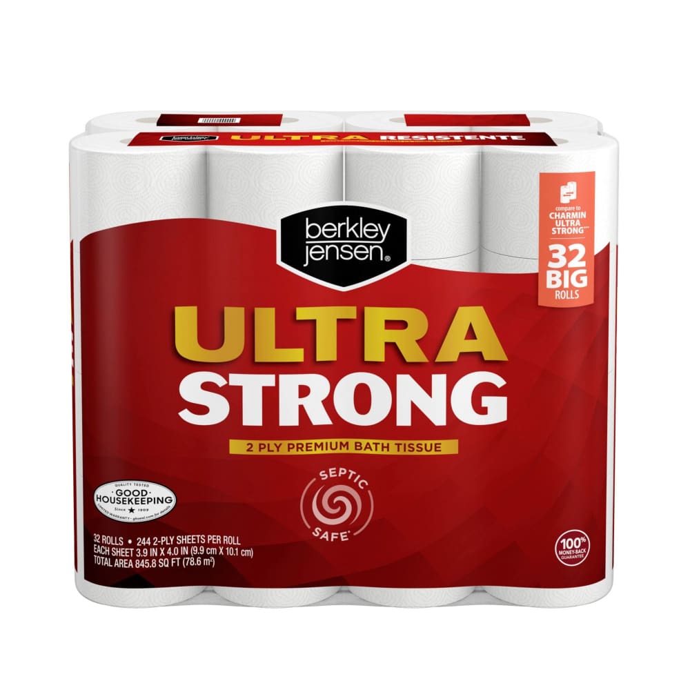 Berkley Jensen Ultra Strong Bath Tissue 32 Rolls 244 Sheets - Berkley