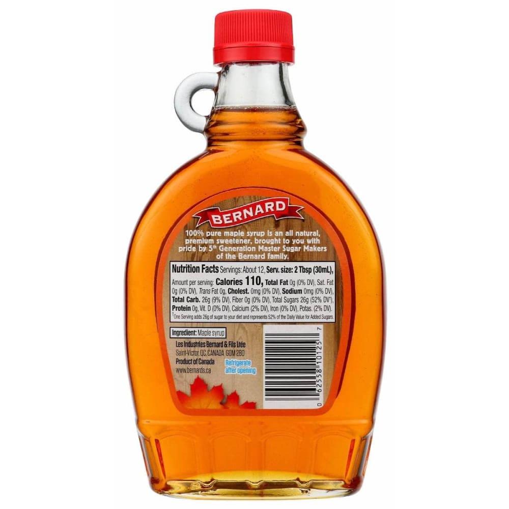 BERNARD Grocery > Breakfast > Breakfast Syrups BERNARD: Pure Maple Syrup, 12.5 fo