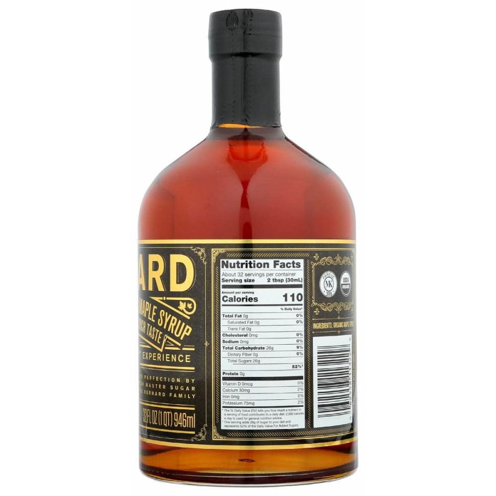 BERNARD Grocery > Breakfast > Breakfast Syrups BERNARD: Pure Organic Maple Syrup, 32 fo