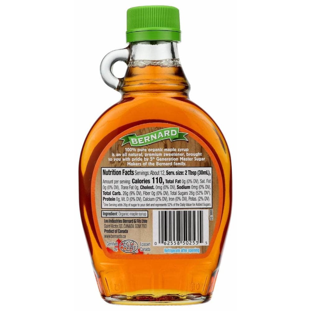 BERNARD Grocery > Breakfast > Breakfast Syrups BERNARD: Pure Organic Maple Syrup, 8.5 fo