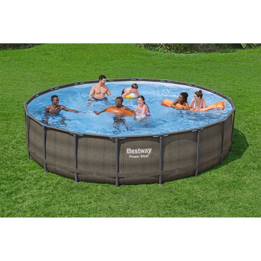 Bestway Power Steel 18’ x 48” Above Ground Pool with 1,500 gal. Sand Filter Pump - Pools - Bestway