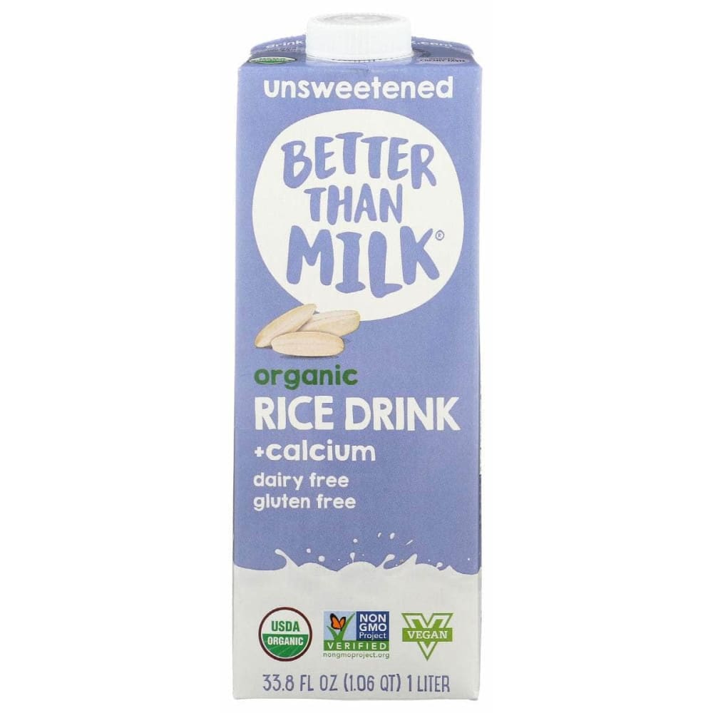 BETTER THAN MILK Grocery > Beverages > Milk & Milk Substitutes BETTER THAN MILK: Milk Rice Calcium Org, 33.8 fo