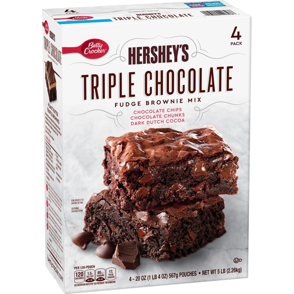 Betty Crocker Hershey’s Fudge Brownie Mix Triple Chocolate (20 oz. 4 pk.) - Halloween Food Ideas - Betty