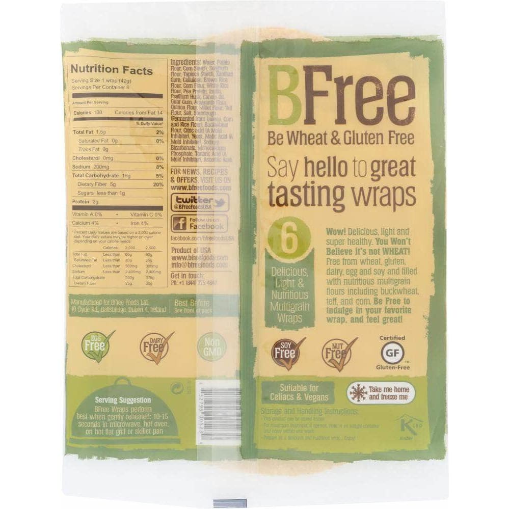 Bfree Bfree Multigrain Wrap, 8.89 oz