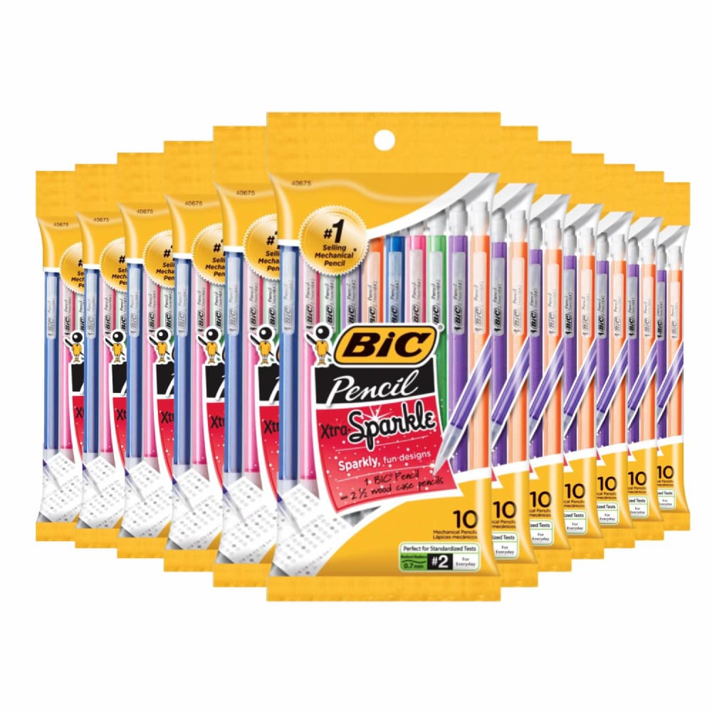 Bic Mechanical Pencils No. 2 Medium (0.7 mm) 10 ct/ea - 12 Pack - Pen & Pencil - Bic