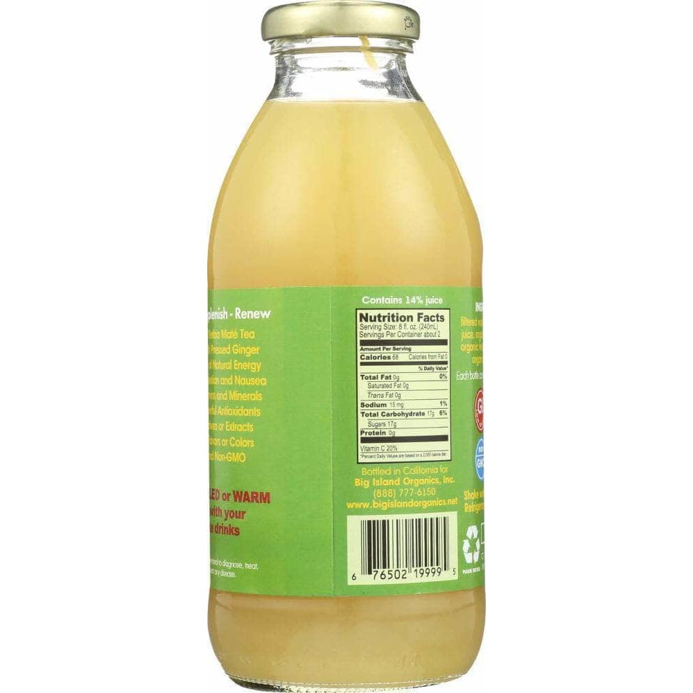 Big Island Organics Big Island Organics Organic Gingerade Mate Juice, 16 oz