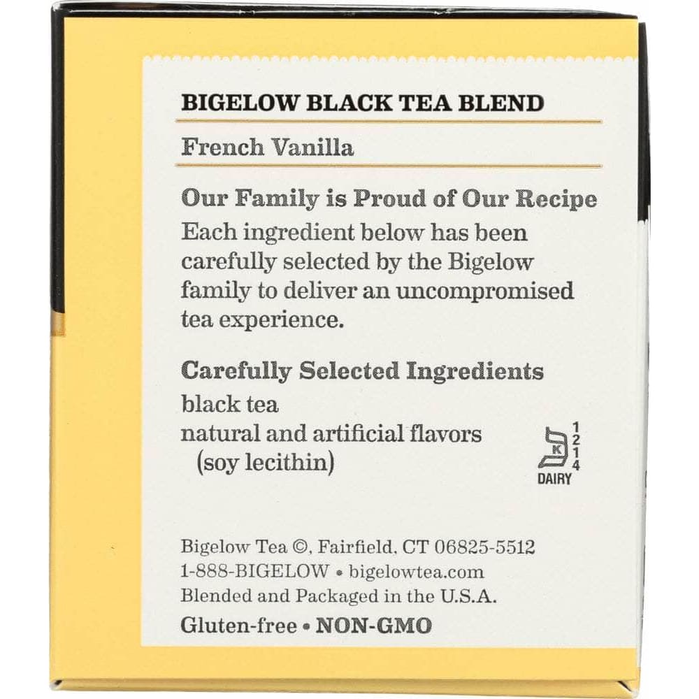 BIGELOW Grocery > Beverages > Coffee, Tea & Hot Cocoa BIGELOW: French Vanilla Black Tea 20 Tea Bags, 1.28 oz