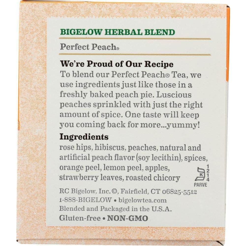 Bigelow Bigelow Herbal Tea Caffeine Free Perfect Peach, 20 Tea Bags