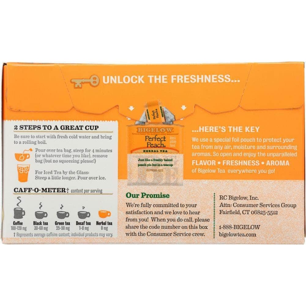 Bigelow Bigelow Herbal Tea Caffeine Free Perfect Peach, 20 Tea Bags