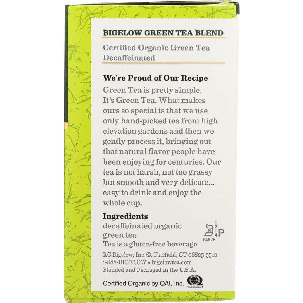 Bigelow Bigelow Organic Green Tea Decaf 40 Bags, 1.73 oz