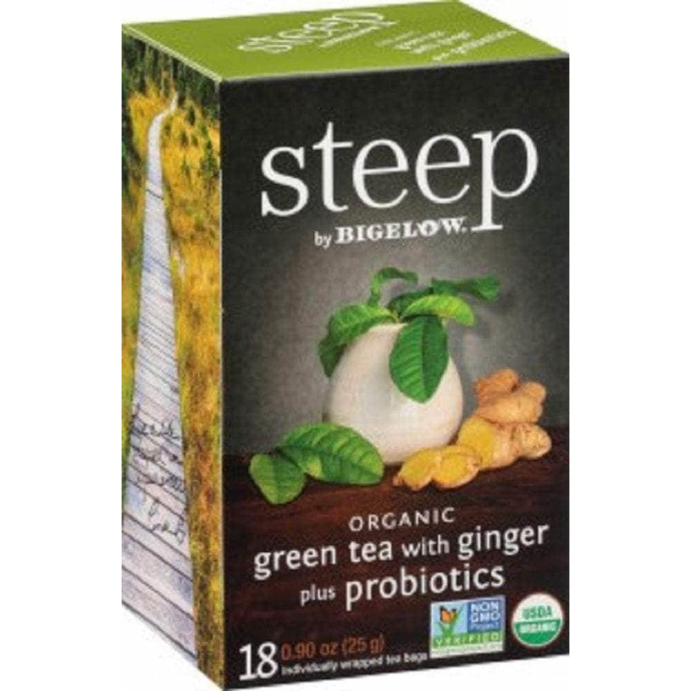 Bigelow Bigelow Steep Organic Green Tea with Ginger Plus Probiotics, 0.90 oz