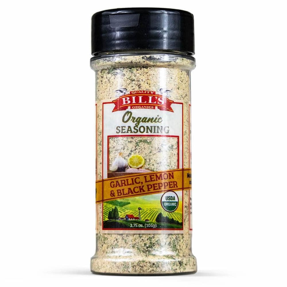 Bills Organics Grocery > Cooking & Baking > Seasonings BILLS ORGANICS: Spice Garlic Lemon Pepper, 3.75 oz